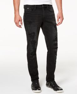 Distressed Slim-Fit Tapered Jeans