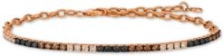 Chocolate Layer Cake Blackberry Diamonds, Chocolate Diamonds & Nude DiamondsDiamond Bracelet (1-1/4 ct. t.w.) in 14k Rose Gold