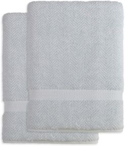 Herringbone 2-Pc. Bath Sheet Set Bedding