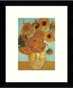 Sunflowers On Blue, 1888 Framed Art Print