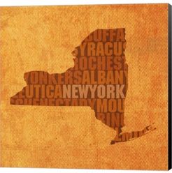 New York State Words by David Bowman Canvas Art