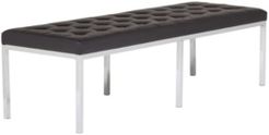 Lintel 60" Bench Bonded Leather - Black