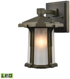 Brighton 1 Light Outdoor Wall Sconce in Smoked Bronze