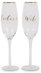 Toasting Champagne Glasses- Just Married