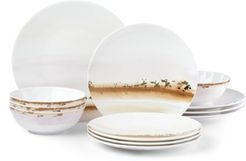 Watercolor Horizons Microwave Safe Blue 12-Pc. Dinnerware Set, Service for 4, Created for Macy's