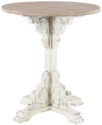 Traditional 30" x 26" Round Wood Accent Table