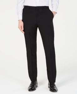 Modern-Fit Stretch Black Solid Suit Pants