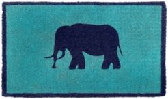 Doormat Lucky Elephant 18" x 30", Extra Thick Handwoven, Durable Bedding