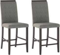 Fabric Counter Height Dining Chairs, Set of 2