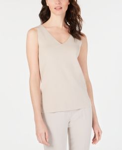 Double V-Neck Sleeveless Top