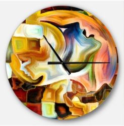 Designart Oversized Modern Round Metal Wall Clock