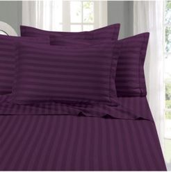 6-Piece Luxury Soft Stripe Bed Sheet Set Full Bedding