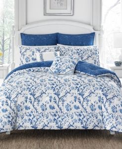 Elise China Blue Duvet Set, Twin Bedding