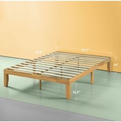 Moiz 14" Wood Platform Bed / No Boxspring Needed, King