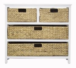 Heather Ann Vale Cabinet with Four Water Hyacinth Baskets