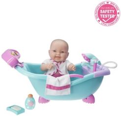 Jc Toys, Lots to Love Babies Doll Real Working Bathtub with Electronic Bath Sounds All Vinyl Water Friendly 14" Posable Doll - For Children 2 Years and older, Designed by Berenguer