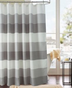 Glamor Waffle Jacquard Shower Curtain Bedding