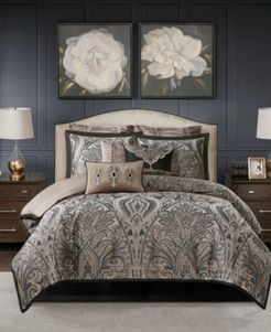 Grandover Queen 8-Pc. Jacquard Comforter Set Bedding