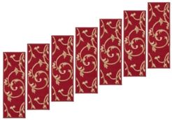 Ottohome Patterned Non-Slip Pet-Friendly Stair Treads Set of 7, 8.5" x 26.6" Bedding