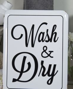 Vip Home International Metal "Wash and Dry" Sign