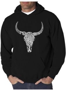 Word Art Hooded Sweatshirt - Texas Skull
