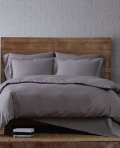 Solid Cotton Percale Twin Xl 2-Pc. Duvet Set Bedding
