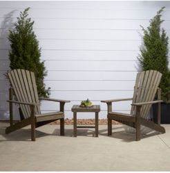 Renaissance Outdoor Patio Wood 3-Piece Conversation Set