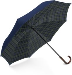 Plaid Reverse-Close Umbrella