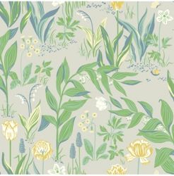 21" x 396" Spring Garden Botanical Wallpaper