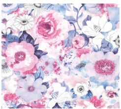 20" x 369" Baldwin Watercolor Floral Wallpaper