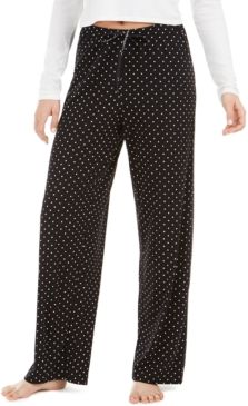 Dot-Print Pajama Pants