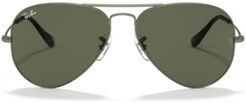 Aviator Large Metal Sunglasses, RB3025 62