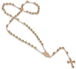 18K Gold Plated Stainless Steel Beaded Classic Rosary Necklace