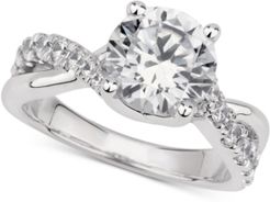 Gia Certified Diamond Twist Shank Engagement Ring (2-1/2 ct. t.w.) in 14k White Gold
