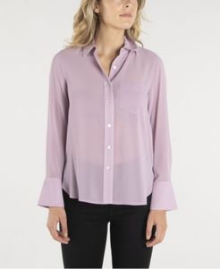 Long Sleeve Button Down Shirt with Wide Cuffs