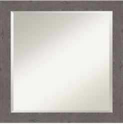 Rustic Plank Framed Bathroom Vanity Wall Mirror, 23.25" x 23.25"