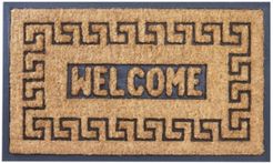 Rubber Backing Meandros Coco Welcome Doormat, 18" x 30" Bedding