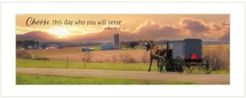 Choose this Day Who You will Serve by Lori Deiter, Ready to hang Framed Print, White Frame, 22" x 10"