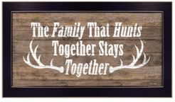 The Family that Hunts By Dee Dee, Printed Wall Art, Ready to hang, Black Frame, 20" x 11"