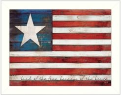 Land of the Free By Marla Rae, Printed Wall Art, Ready to hang, White Frame, 26" x 20"
