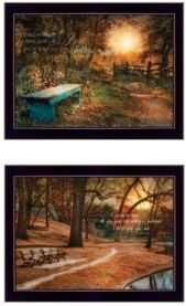 Resting Places 2-Piece Vignette by Robin-Lee Vieira, Black Frame, 18" x 14"