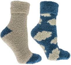 Soft Fuzzy Cloud Slipper Socks, 2 Pairs