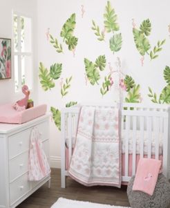 Tropical Flamingo 4-Piece Crib Bedding Set Bedding