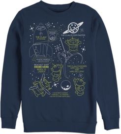 Pixar Men's Toy Story Aliens Claw Master Map, Crewneck Fleece