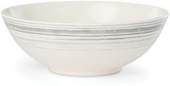 Textured Neutrals Stripe Serve Bowl