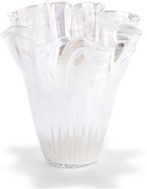 White Shimmering Glass Vase