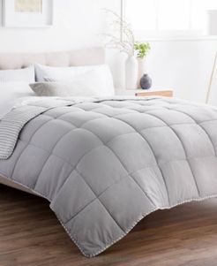 Striped Reversible Chambray Comforter Set, Full Bedding