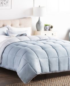Striped Reversible Chambray Comforter Set, King Bedding