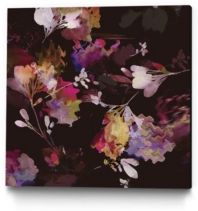 30" x 30" Glitchy Floral Iii Museum Mounted Canvas Print