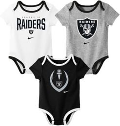 Baby Las Vegas Raiders Icon 3 Pack Bodysuit Set